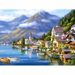 Teemanttikandid mere&auml;&auml;rne kaunis linn 5D teemantmaal Ristpistes pilt kividest 20X30CM
