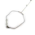 Les Tr&eacute;sors De Lily [M9581] - Bracelet bague argent 'D&eacute;esse' blanc h&otilde;be