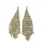 Les Tr&eacute;sors De Lily [N1193] - Boucles Cr&eacute;ateur 'Kilimanjaro' dor&eacute; argent&eacute; kuld