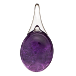 Les Tr&eacute;sors De Lily [Q9284] - Pendentif Argent 'Meghan' am&eacute;thyste argent&eacute; (rhodi&eacute;) - 16x12 mm lilla