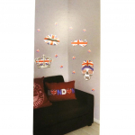 Les Tr&eacute;sors De Lily [M9140] - Planche de stickers 'So British' (50x70 cm) sinine