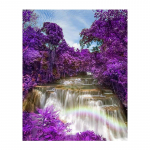 5D isetehtud teemantmaal Lilla Woods Teemanttikandid Ristpistes Kodukaunistus K&auml;sitsi valmistatud kingitused Round 20x30cm