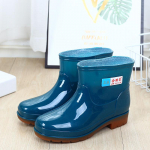 Naiste vihmasaapad Kevad- ja s&uuml;gissaapad L&uuml;hikese toruga vihmasaapad Veekingad Veekindlad T&ouml;&ouml;jalatsid Kummijalatsid 40 tumesinine v&auml;rv