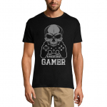 Meeste graafiline T-s&auml;rk Hardcore Gamer Skull &ndash; m&auml;nguriided XS must