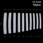 50 tk Stiletto kunstk&uuml;&uuml;nte selge eriti pika terava kaarega k&uuml;&uuml;nte kunstiotsad ruudukujulised kunstlikud poolkatted akr&uuml;&uuml;l v&otilde;ltsk&uuml;&uuml;nte t&ouml;&ouml;riistade komplekt