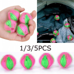 1/3/5 tk Magic Laundry Ball juuksehooldus pesumasin Ball Cleaning Ball k&auml;epide Fuzz Hair 5PCS