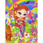 5D DIY Teemantmaali komplekt Laste joonistus Kunst Teemanttikandid Rhinestones Kaunistused koduks Round 20x30cm