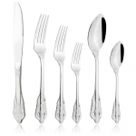 Kuldne luksuslik &otilde;htus&ouml;&ouml;gitarvete komplekt Vintage Western s&ouml;&ouml;giriistad, kullatud 304 s&ouml;&ouml;giriistad, roostevabast terasest nugade kahvlikomplekt k&ouml;&ouml;gin&otilde;ud h&otilde;be