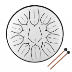 6-tollised 11-toonilised teraskeeletrummid k&auml;sitrummid trummipulkadega l&ouml;&ouml;kpillid muusikariistad valge