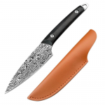 Damaskuse mustriga konditusnuga roostevabast terasest sepistatud k&ouml;&ouml;givili puu nuga liha nuga t&uuml;keldaja noa l&otilde;ikur B