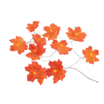 20 jalga 40 LED-i Halloweeni haldjasvalgustid Vahtralehekujulised rippuvad tuled Soe valge Veekindel Type 1