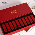 VIBELY Big Red Lip Love Secret huulepulga komplekt 10 v&auml;rvi Premium Matte Matte Huulepulgad