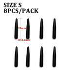 8 tk volframist sasipundumisevastased varrukad karpkalap&uuml;&uuml;giks musta v&auml;rvi pikad l&uuml;hikesed joondused konksu lingid