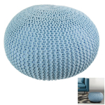 Les Tr&eacute;sors De Lily [R2393] &ndash; sinine disainerpuf  Tricot  (coton) - 50x35 cm sinine