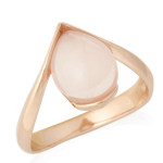 K&auml;sit&ouml;&ouml;h&otilde;bes&otilde;rmus 'Meghan' roosast kullast kvarts - 13x10 mm 58 Heleroosa