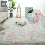 Vikerkaare kohev vaip t&uuml;drukute tuppa Armas Kawaii sisekujundus V&auml;rviline pl&uuml;&uuml;sis vaip elutuppa Lipsuv&auml;rvimine Gradient magamistoa p&otilde;randamatt 100x200cm