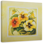 L&otilde;uendiprint Pansy Flowers 30x30 kollane