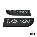 ESP565 2 t&uuml;kki Must 1.6 16V Embleem Vasak Parem Renault Megane MK2 Scenic MK2 jaoks 8200209130