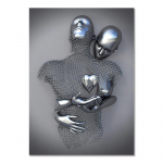 Metallist kuju, l&otilde;uendimaaling Romantilised abstraktsed plakatid Prindid Seinakunstipildid Kaasaegsed elutoakaunistused koduks 21x30cm No Frame