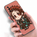 Anime Demon Slayer Kamado Tanjirou telefoni&uuml;mbris Xiaomi Redmi Note 11 10 9 8 T Pro 10S 5G 9A 9C 9S pehme TPU must kate jaoks Redmi 10
