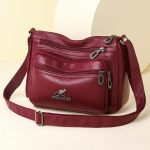 Naiste keskmine &otilde;lakott, must pestav nahast keskealised naiste rahakotid k&auml;ekotid mitme taskuga originaal naiste ristkehaga kotid punane