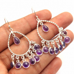 K&auml;sit&ouml;&ouml; k&otilde;rvar&otilde;ngas Tahke 925 Sterling H&otilde;be Ehted Amet&uuml;st Naiste Riputusk&otilde;rvar&otilde;ngas lilla