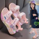 Suvised armsad Princess Fashion Girl Rannasandaalid Pehme tallaga multifilmisandaalid 26 roosa