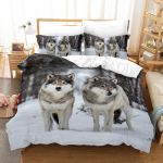 3D hundi mustriga tekikott Voodipesukomplekt Tekikott Padjap&uuml;&uuml;r 2 v&otilde;i 3 Kahekohaline voodi &Uuml;hekohaline voodi T&auml;issuuruses Pehme Pestav Lukuga Kodukaunistus AU Double 180x210cm