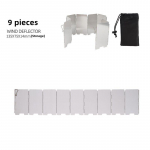 &Otilde;ues kokkupandav kassettpliit alumiiniumist tuulekaitse telkimine piknik toiduvalmistamine lame gaasipliit alkoholipliit tuulekindel kate  9 pieces