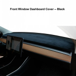 &Uuml;lemine flanellist armatuurlaua kattepadi Tesla Model 3 Y p&auml;ikesevarju kaitse UV-vastane kriipsmatt P&auml;ikesevarju libisemisvastane auto for M3