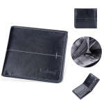 Baellerry meeste l&uuml;hikesed rahakotid Lihtsa disainiga vintage bifold rahakott T&otilde;mblukuga rahakott Moodne visiitkaardihoidja 12*10*2cm must