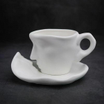 Uus Light Luxury Creative Exquisite Art Kiss keraamiline tass + alustass + lusikas