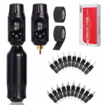 Professionaalne juhtmevaba t&auml;toveerimismasina komplekt 20 tk kassetiga reguleeritava kiirusega digitaalse t&auml;toveeringu v&otilde;imsa kogu keha kunsti komplektidega must