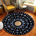 Mandala Flower of Life &uuml;mmargune vaip V&auml;rviline s&uuml;damega Boho piirkonna vaip elutoas magamistoa libisemiskindel tool Mat Paabulinnu sisekujundusvaip Diameter 60cm