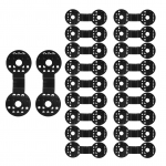 20 tk Varjuriidest plastikklambrid Plastikust p&auml;ikesevarjuklambrid Varjuv&otilde;rgu mustad klambrid kasvuhoone jaoks must