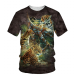 3D isikup&auml;ra Lahedad gepardi graafilised T-s&auml;rgid Suvemood Animal Leopard Tee s&auml;rk meeste vabaajaprinteriga l&uuml;hikeste varrukatega T-s&auml;rgid Topid S