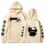 Anime Tokyo Ghoul kapuutsid Ken Kaneki Graafilise tr&uuml;kiga dressipluusid Meeste vabaaja hip-hop t&auml;navar&otilde;ivad paarile pulloverid lahtine kapuuts XXL