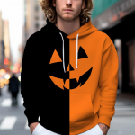 S&uuml;gisene uus oranž ja must naerun&auml;oprindiga meeste &otilde;huke kapuuts vabaaja Mugav 3D digitaalprinteriga kapuuts Meeste ja naiste paari pesapallivorm XS oranž