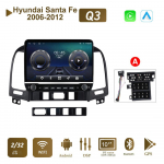 Android-autoraadio Hyundai Santa FE 2006-2012 jaoks koos nupunupuga 10-tolline multimeediumipleier, navigeerimisseade, GPS Carplay 2+32 GB A