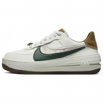 Nike Air Force 1 PLT.AF.ORM Sail Pro Green Naiste tossud Kreemjasvalge Tume-Puitu-Pruun FB1856-131 35.5