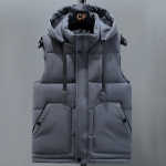 S&uuml;gistalvised varrukateta jakid meestele kapuutsiga 2022 Uus vabaaja soe meeste vest, suur suurus M-5XL M hall