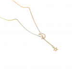 Lihtne Charm Moon Star Ripats Kaelakee Choker Club Party Naiste ehted Kingitus kuldne