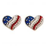 Naised Rhinestone Star Love Heart Ameerika lipp k&otilde;rvaklapid augustamine k&otilde;rvar&otilde;ngad kingitus Love Heart sinine
