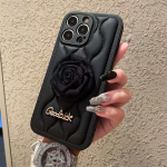 Luxury Fashion Rose Down Jacket telefoni&uuml;mbris iPhone 15 14 13 12 11 Pro Max pehme kate jaoks iPhone 11 valge