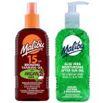 Malibu pruunistav &otilde;li spf15 200ml + aaloe geel p&auml;rast p&auml;evitamist 200ml