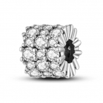 V&auml;rvilised &uuml;mmargused inkrusteeritud CZ tsirkoonist amuletid 925 Sterling h&otilde;behelmestega ehtekink