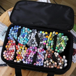 Markerite komplekt 24/30//40//60/80 v&auml;rviline koopia markerite sket&scaron;ikomplekt manga disainile m&otilde;eldud kahepealise pintsli pliiatsile koolikunstitarvete jaoks Disainmarker 24 color valge