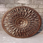 60,96 cm puidust seinapaneel, elutoa seinapaneel Magamistoa kontori esiku sisekujundus, puidust kunstkaunistus k&auml;sitsi nikerdatud vangla Cooper