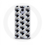 &Uuml;mbris Samsung Galaxy A6 2018 mustade s&uuml;damete taustal