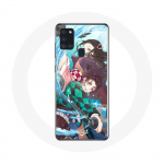 Coque pour Samsung Galaxy A21S Tanjiro et Nezuko Demon Slayer Kimetsu no Yaiba Anime